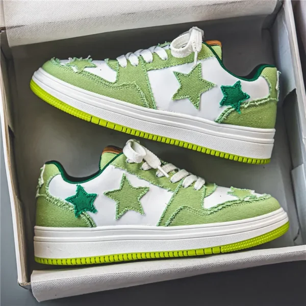 Platform Men's Shoes Summer 2024 New Breathable Sneakers Men's Non-slip Skateboard Shoes Casual Fashion Vulcanized Shoes - Image 3