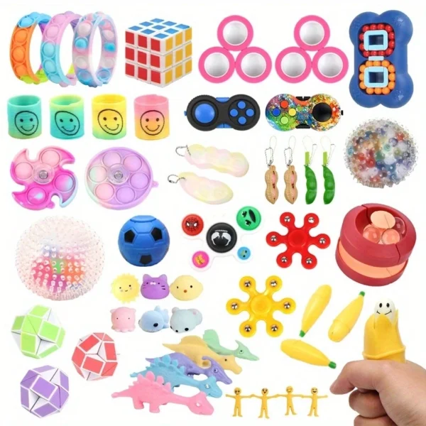 10-100pcs Random Fidget Toys Mystery Gifts Pack Surprise bag Fidget Set Antistress Relief Toys for kids party christmas - Image 3