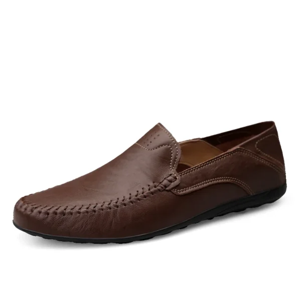 Genuine Leather Mens Shoes Casual Luxury Brand Soft Men Loafers Moccasins Breathable Slip on Male Boat Shoes Plus Size 37-47 - Image 2