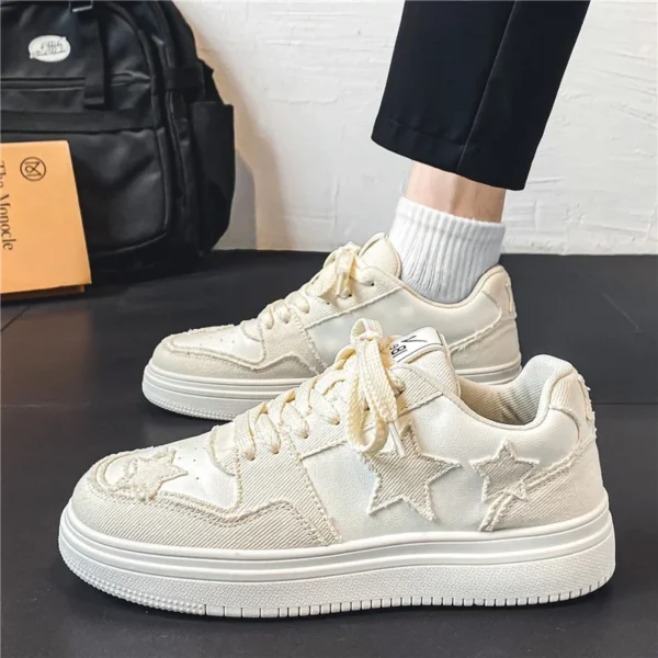 Platform Men's Shoes Summer 2024 New Breathable Sneakers Men's Non-slip Skateboard Shoes Casual Fashion Vulcanized Shoes - Image 4