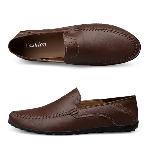 Genuine Leather Mens Shoes Casual Luxury Brand Soft Men Loafers Moccasins Breathable Slip on Male Boat Shoes Plus Size 37-47 - Image 3