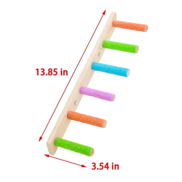 4/6/8 Bird Ladder Pet Parrot Interactive Ladder Toy Fun Grinding Claws Stick Climbing Toy Stand Fence Bird Cage Accessories - Image 6