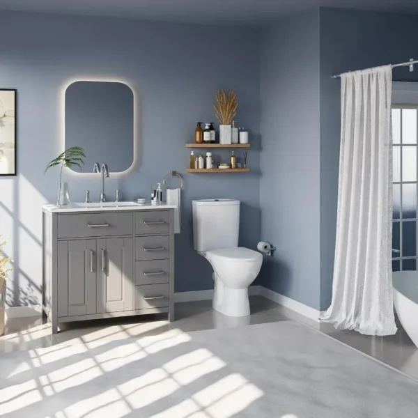 36" Bathroom Vanity with Sink Combo, Modern Undermount Small Single Bathroom Cabinet Set, Includes 37" Countertop - Image 6